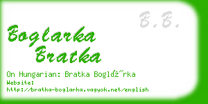 boglarka bratka business card